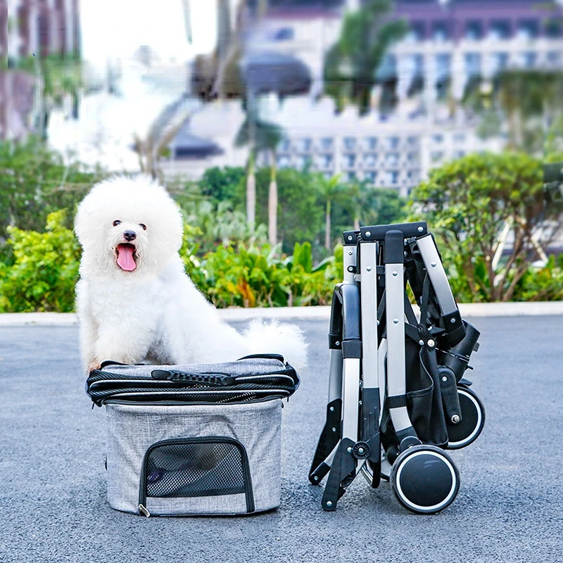 אופנה כלב מכונית מושב נוח לטייל כלב קטן תחבורה הפרדה עיצוב העגלה על בעלי חיים אוניברסלית גלגלת הכלב מושב