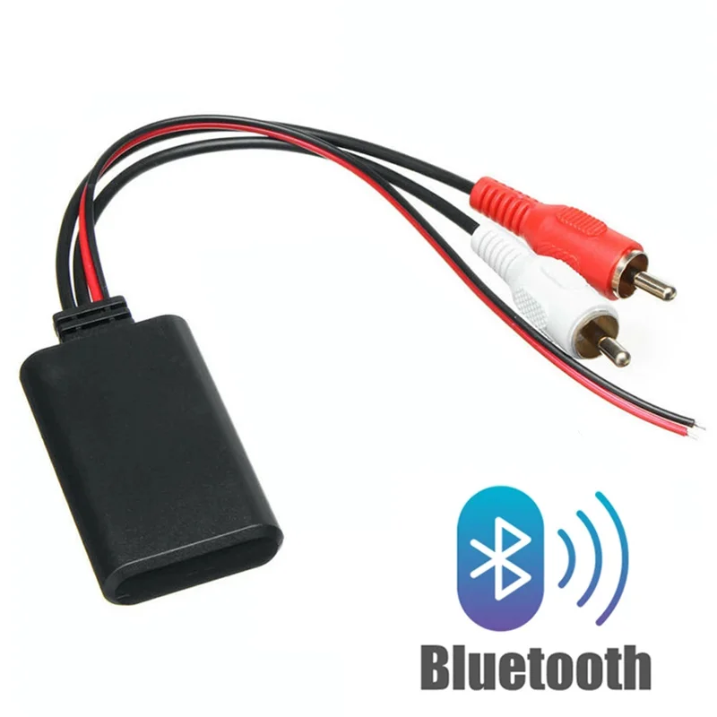 Bluetooth DC12V המכונית Aux מתאם אלחוטי מוסיקה מקלט ערכת מודול 2 RCA כבל אודיו קלט אודיו Bluetooth כבל אודיו ברכב
