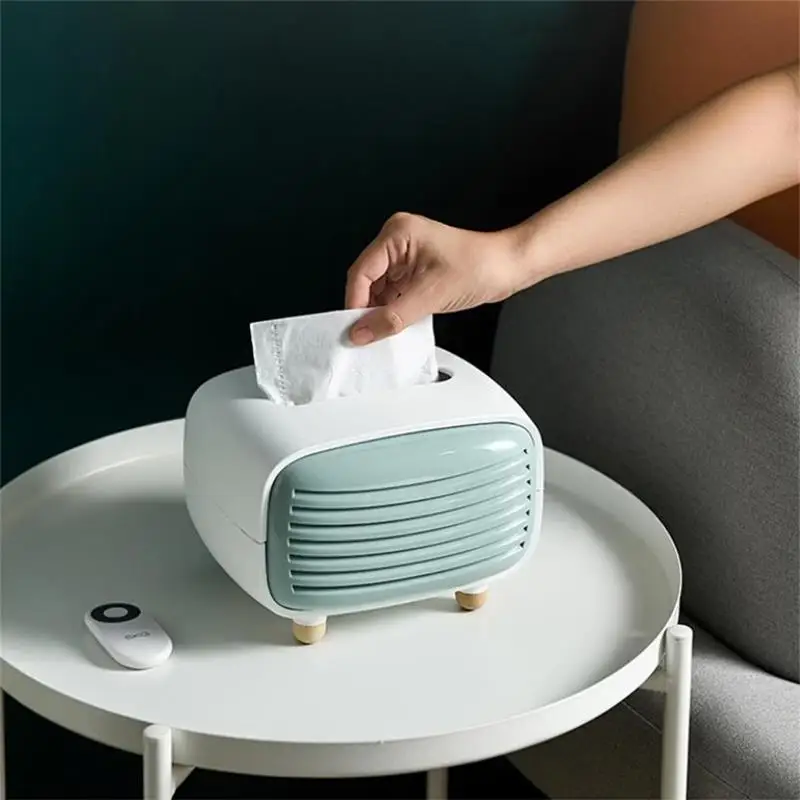 יצירתי רדיו רקמות קופסת פלסטיק בסלון שיק מגבת נייר תיבת אחסון מסעדת מלון קישוט הבית אספקה
