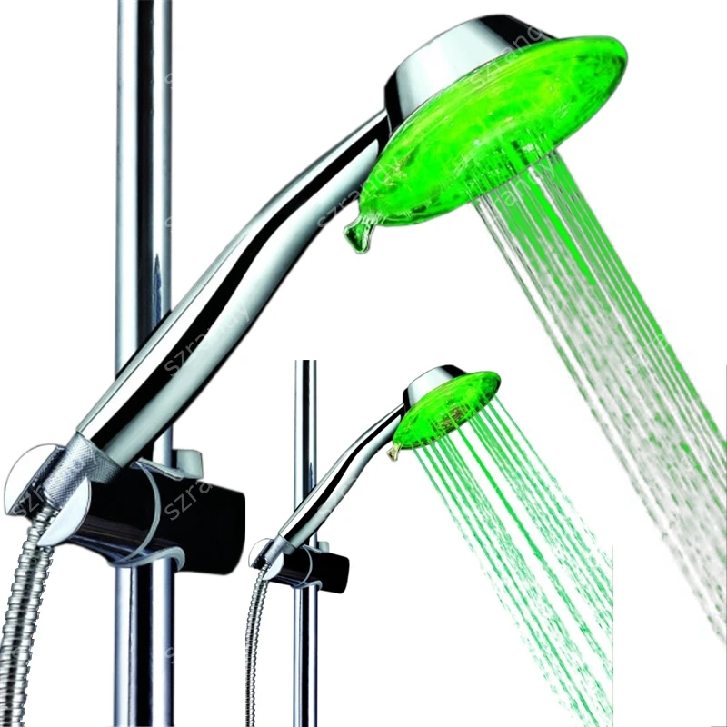 שירותים צבע LED רשת מקלחת הקאדילק ירוק צבע, ללא צבע תיבת 8008-A3