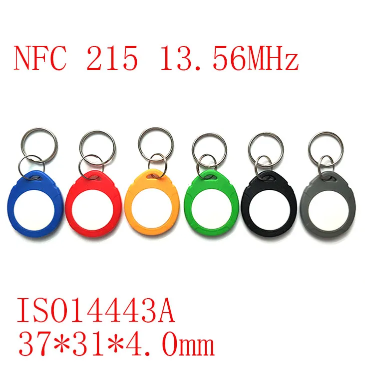 100pcs 504bytes NFC215 מחזיק מפתחות NFCTAG215 כרטיס NFC 215 תגיות NFC תגיות NFC כרטיס NFC TAG 215 אסימון nfc מפתח בפ 