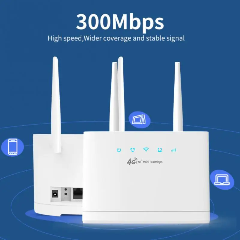 300Mbps במהירות גבוהה 4G Wifi Lte נתב קווי CPE מגבר לאינטרנט מהדר מודם מובנה אנטנה עם כרטיס ה Sim-נתב