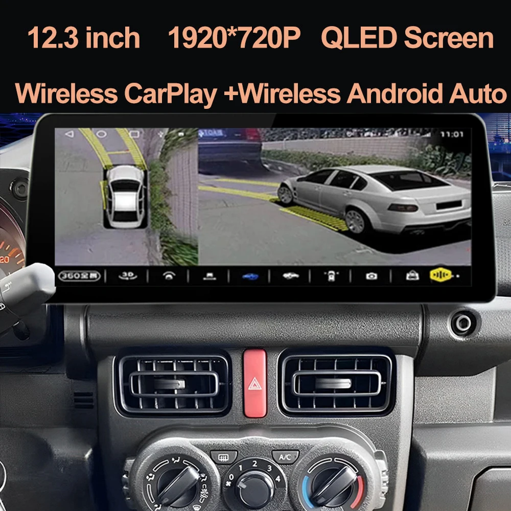 אנדרואיד 13 12.3 אינץ 'עבור סוזוקי ג' ימיני JB64 2018-2020 מולטימדיה נגן הווידאו רדיו במכונית סטריאו ניווט GPS המפה 7862 Carplay