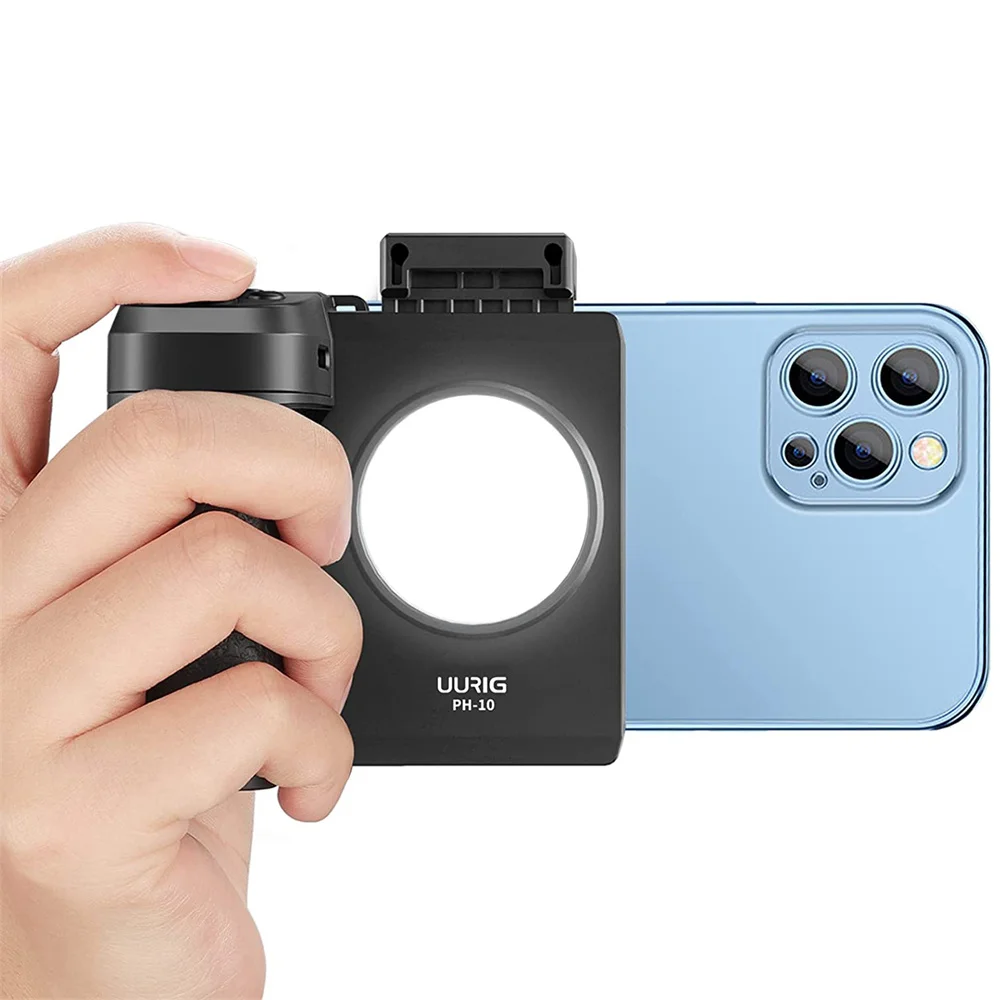 החכם החדש כף יד Selfie Booster אחיזה עם Bluetooth תריס מרחוק מלא אור המנורה לאייפון אנדרואיד טלפון מייצב