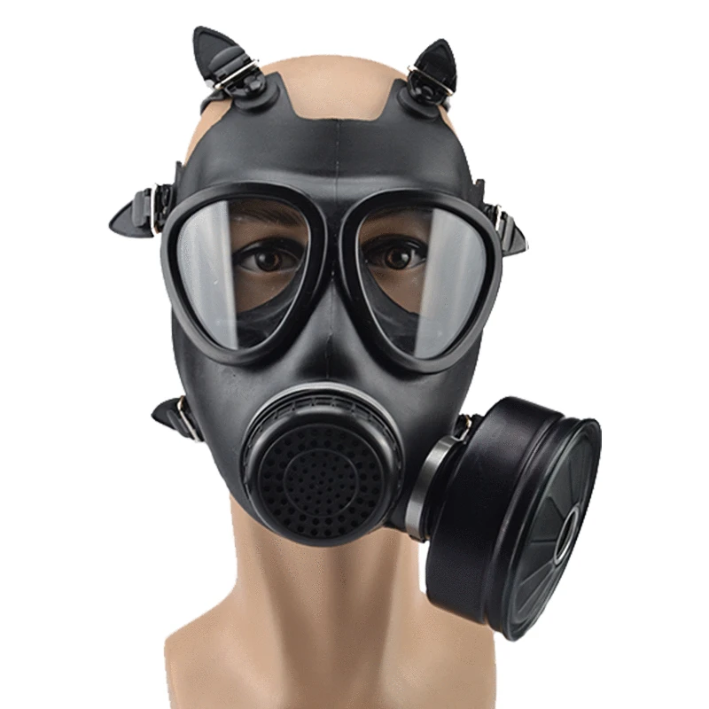 מסיכת פנים מלא להגנה על עשן ריסוס גז מדמיע נגד אבק 99% סינון