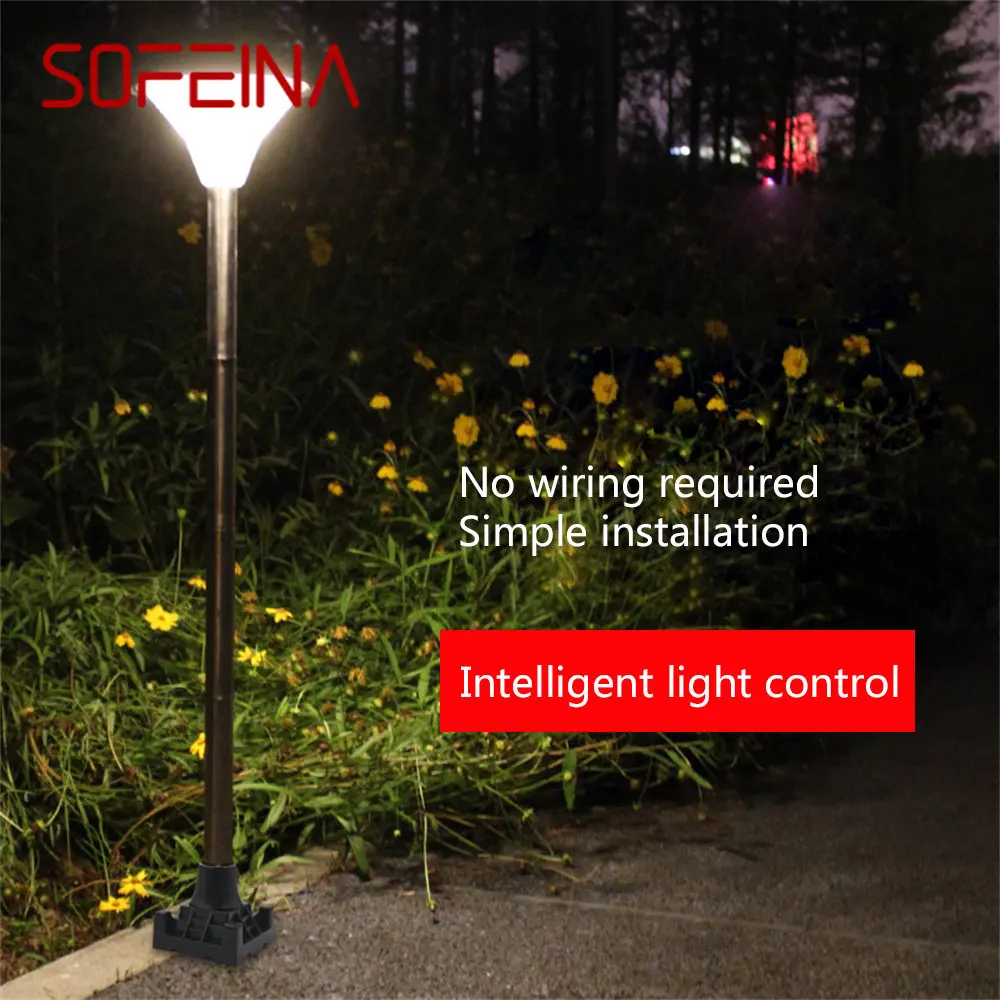 SOFEINA אור השמש עכשווי הדשא המנורה 39 נוריות אטימות IP65 דקורטיבי חיצוני עבור חצר פארק גן