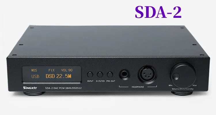 Singxer SDA-2 DAC הספינה מפענח האוזן מגבר משולב מכונת ישירה פתרון DSD512 Femtosecond שעון XMOS ממשק