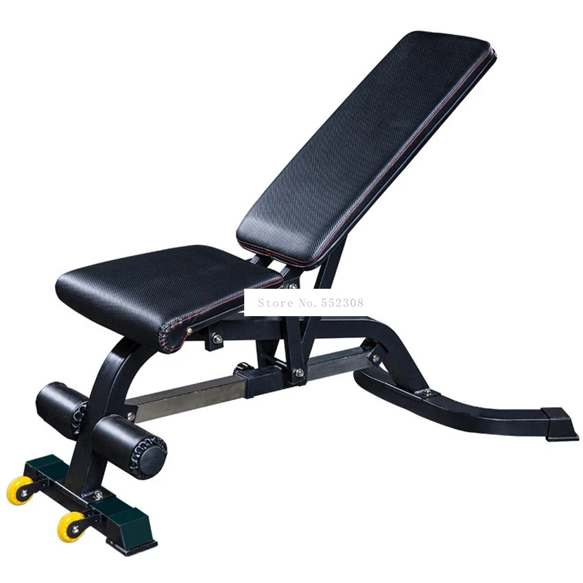 מקצועי באיכות גבוהה המשקולת ספסל אימון כושר כסא מתכוונן שב ספסל אימון ציוד כושר עומס 300kg