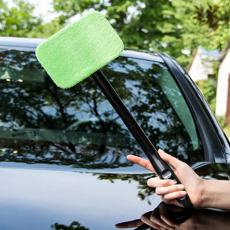 חלון המכונית לניקוי מברשת ערכת ניקוי השמשה לשטוף את הכלי בתוך פנים אוטומטי זכוכית מגב עם ידית ארוכה אביזרי רכב