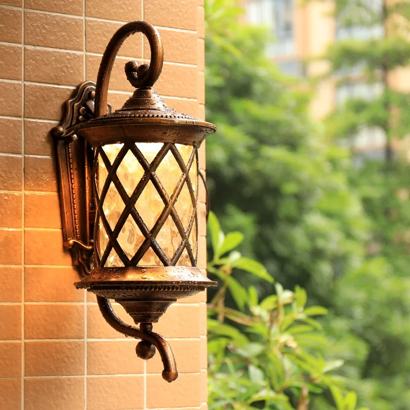 סגנון אירופאי חיצוני Led מנורות קיר בציר וילה חיצוני עמיד למים תאורה מרפסת במעבר לבית גינה מרפסת אורות