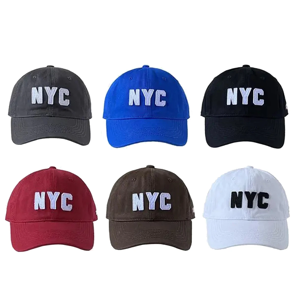 איל KEPS ניו יורק 3D תיקון של נשים כובע בייסבול עבור זכר של גברים כובע כותנה רכה שמש כובע Snapback Kpop BQM356