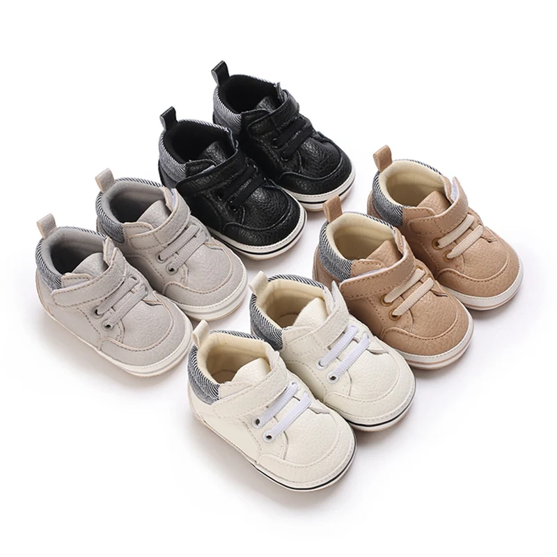 Baywell תינוק נעליים ילד תינוק קלאסית ספורט רך הבלעדי עור PU הראשון ווקר נעלי נעליים מזדמנים