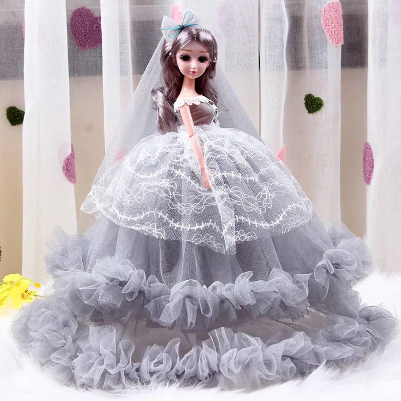 גדול מבולבל הבובה קופסא מתנת חתונה שמלת ילדה מתנה הנסיכה צעצוע של ילדים בובה 45cm