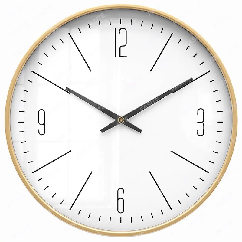 צפון אירופה שעון גדול שעון קיר הסלון קישוט מנגנון השעון מתכת אילם שעוני קיר מטבח עיצוב הבית