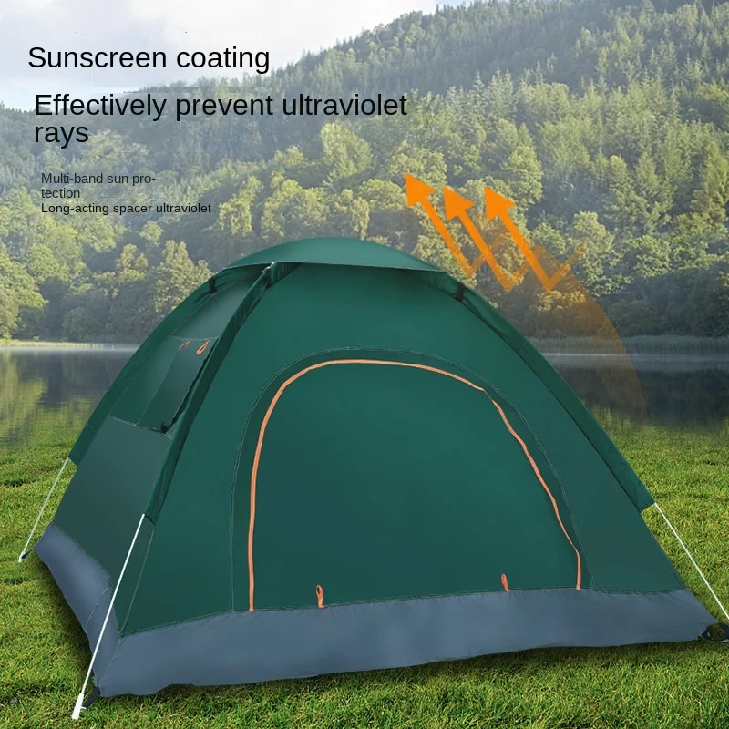 Pop Up אוהל 3-4 אדם קמפינג אוהל קל התקנה מיידית Protable תרמילאים לשמש מחסה לנסיעות וטיולים בשטח קמפינג