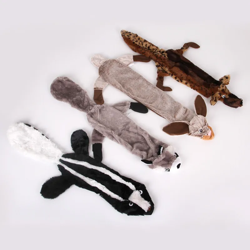 קטיפה המצפצף כלבים חיה צורה צעצועים לחיות מחמד מתנה סט גדול ללא בובת הארנב לצפור סנאי לכלבים ללעוס חודו כלב זאב צעצועים