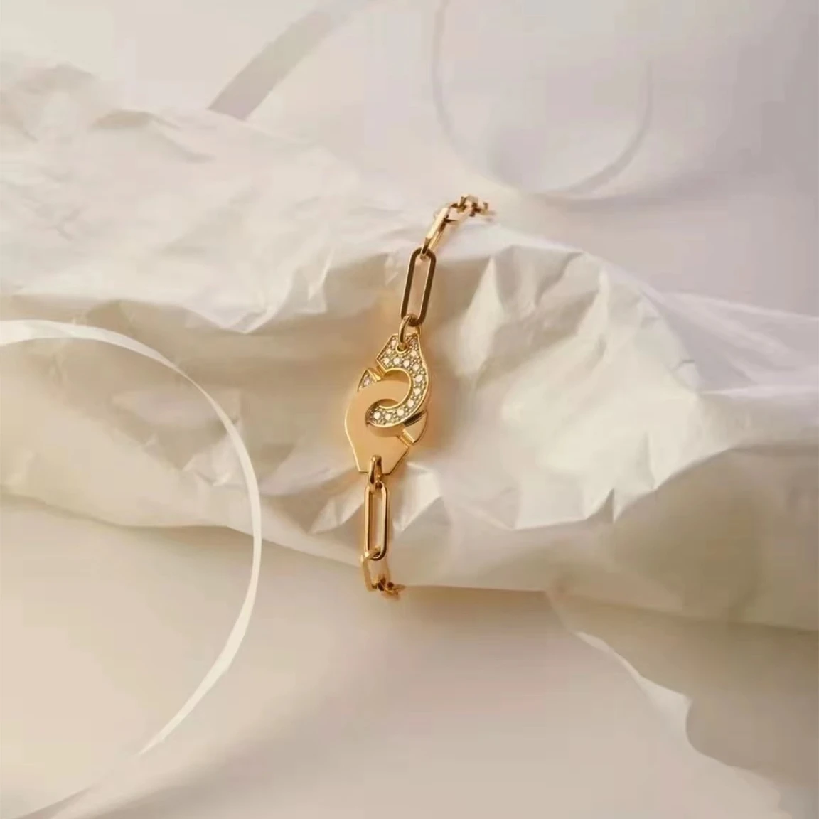 R10 מתכת שרשרת Menottes 925 צמיד כסף זהב 18K אופנה צרפתית יוקרה מעצב בכיר תכשיטים בנות מקסים מתנה