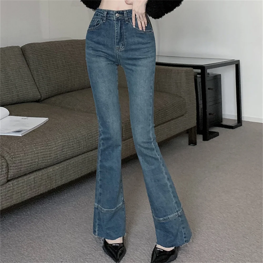 רחוב OL 'ינס נשים חמות מכירת סלים הזיקוק מכנסיים 2023 כל התאמה שיק משרד ליידי אופנה אור שטף ג' ינס אביב