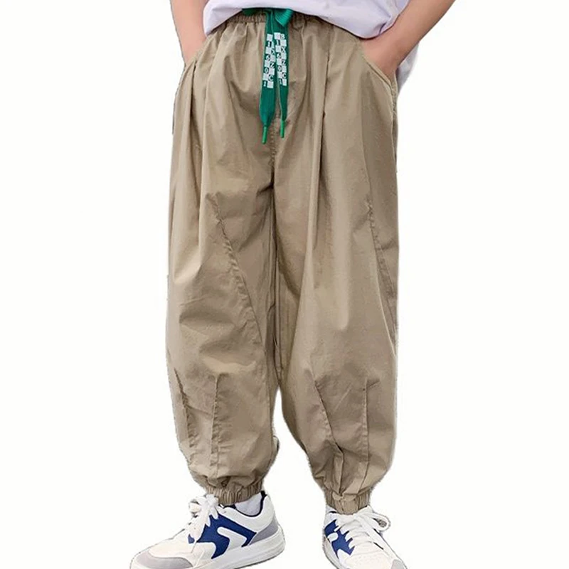 מכנסי הילד מוצק צבע מכנסיים לבנים סגנון מקרית ילדים המכנסיים נערים הבגדים 6 8 10 12 14