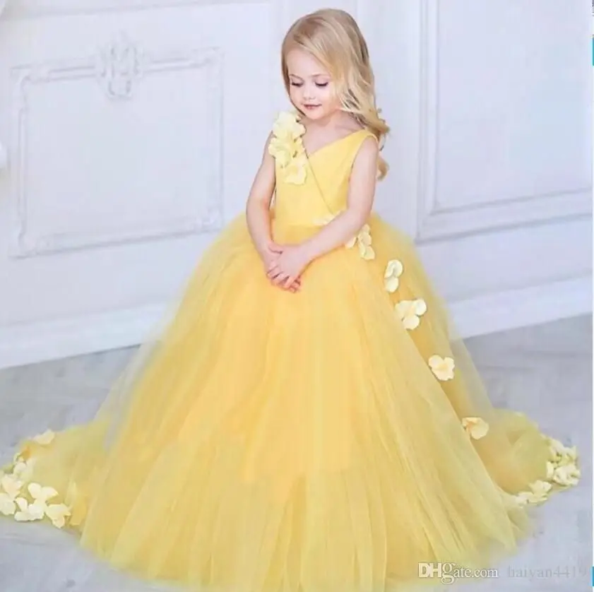 JONANY פרח ילדה שמלות אשליה יום הולדת טול פטאל קודש החלוק דה Demoiselle הנסיכה בייבי רשמית מסיבה בהתאמה אישית