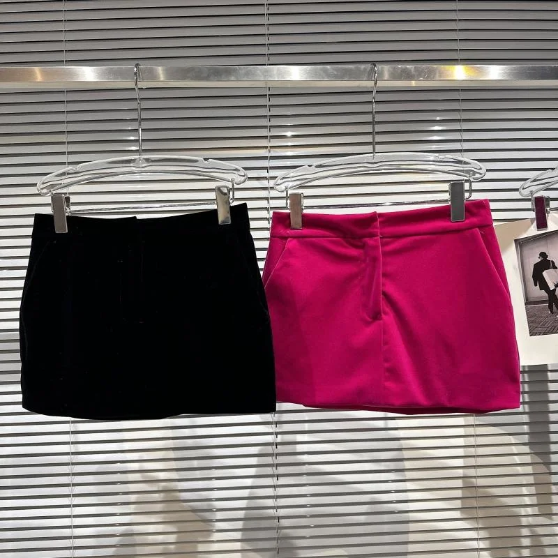 PREPOMP 2023 אביב קיץ אוסף חדש רזה סקסית קצר מיני Bodycon חצאית נשים GH434