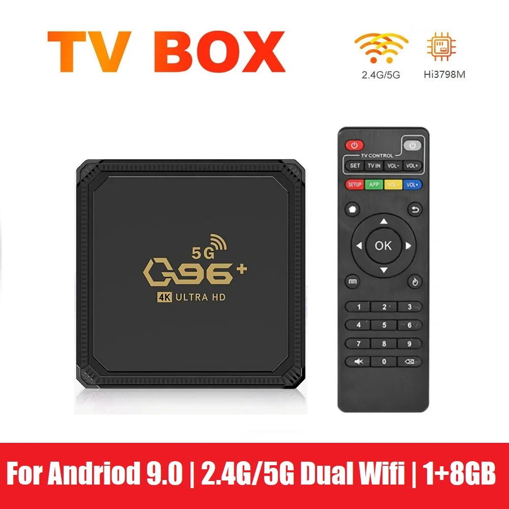 Q96+ Smart TV Box Hisilicon Hi3798M ליבות שבב 4K 2.4 G 5G Dual Wifi גבוה הגדרת העליון עבור אנדרואיד 9.0 Media Player