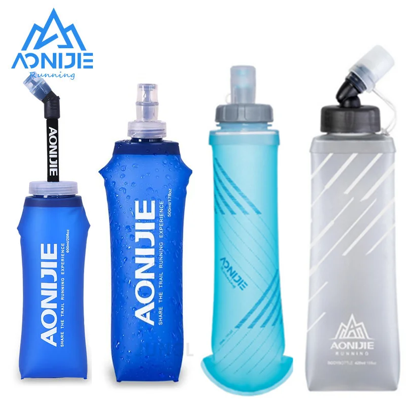 AONIJIE SD09 250ml 500ml 600ml רך הבקבוק קיפול מתקפל, בקבוק מים, כוס TPU BPA-חינם עבור הפעלת הידרציה מותן תיק וסט