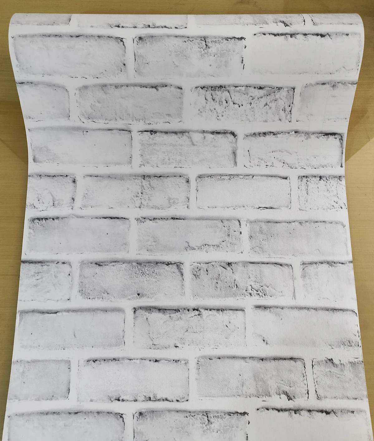 10m PVC לבנים לבן תבנית עבה טפט בבית חיים עיצוב חדר דבק עצמי ויניל עמיד למים קיר חדר השינה Sticekrs