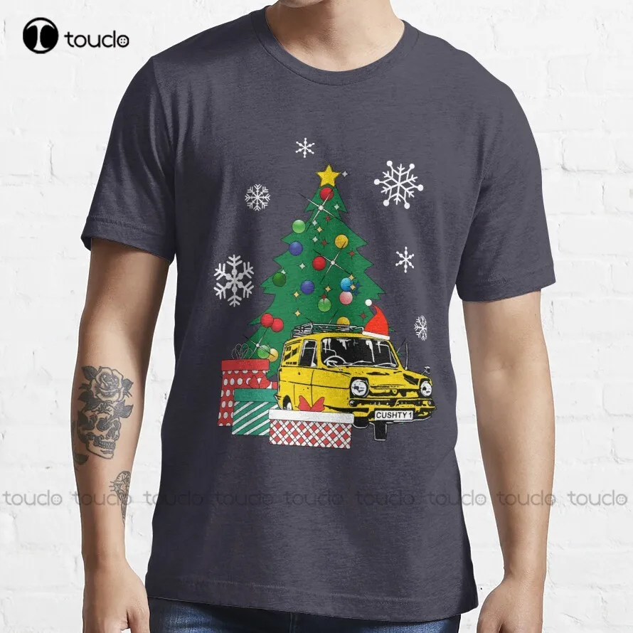רק טיפשים וסוסים המכונית סביב עץ חג המולד חולצת טי גרפי Tees גברים מותאם אישית Aldult נוער יוניסקס Xs-5Xl כותנה גברים נשים
