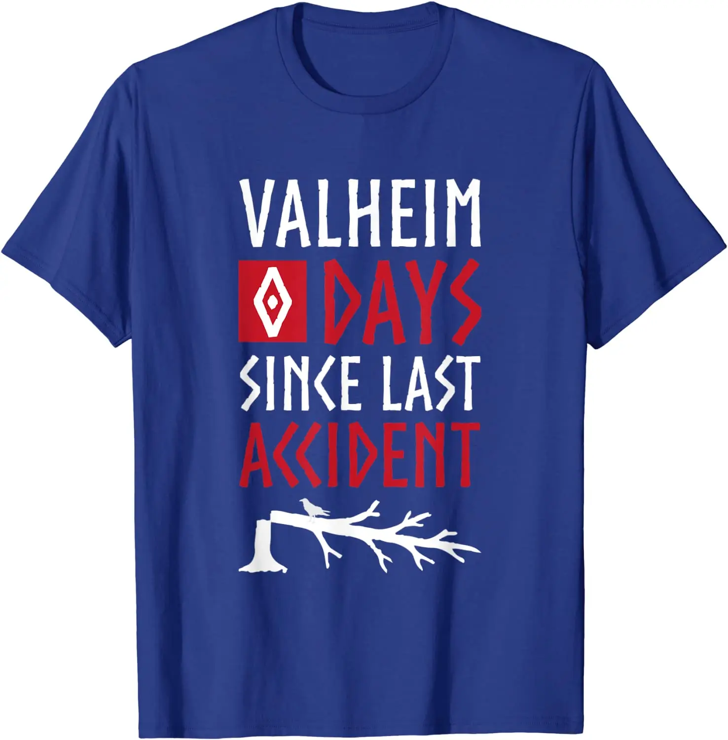 0 ימים מאז שעבר תאונה - Valheim הנורדית מצחיק גיימר חולצה משוגעת עליון חולצות לגברים כותנה חולצה רגילה זולים