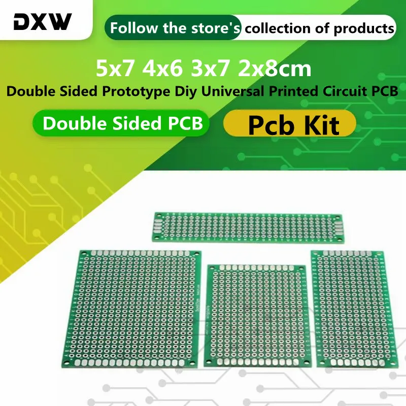 20PCS/Lot 5x7 4x6 3x7 2x8cm דו צדדית טיפוס Diy אוניברסלי מעגל מודפס PCB לוח Protoboard Pcb ערכה זו קרש חיתוך הגדר