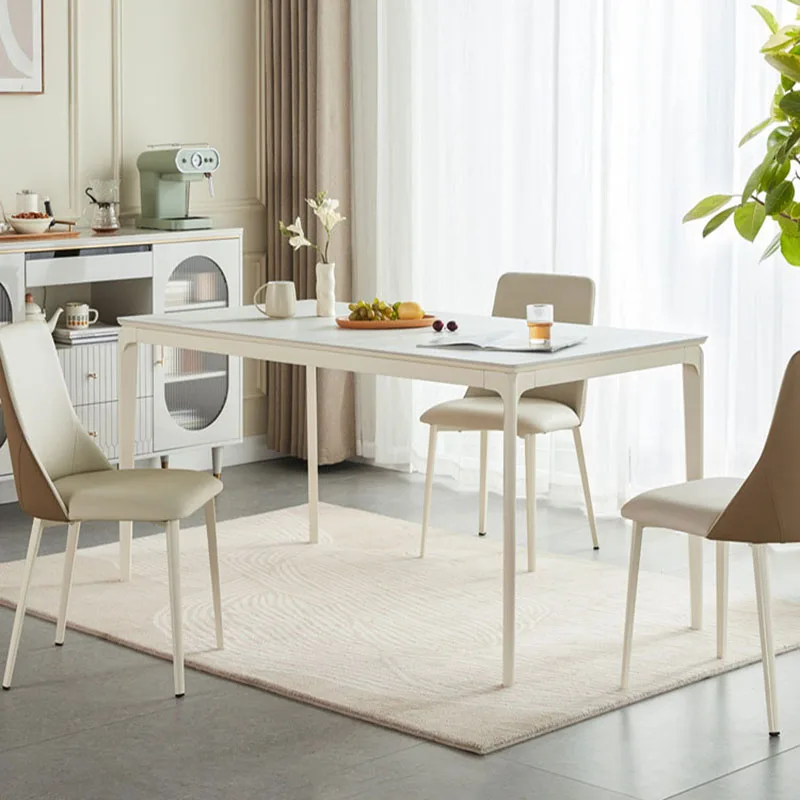 כיכר סלון שולחן אוכל מודרני להגדיר יוקרה עיצוב שולחן האוכל Onement משלוח חינם עמיד למים Mesas דה בג רהיטים