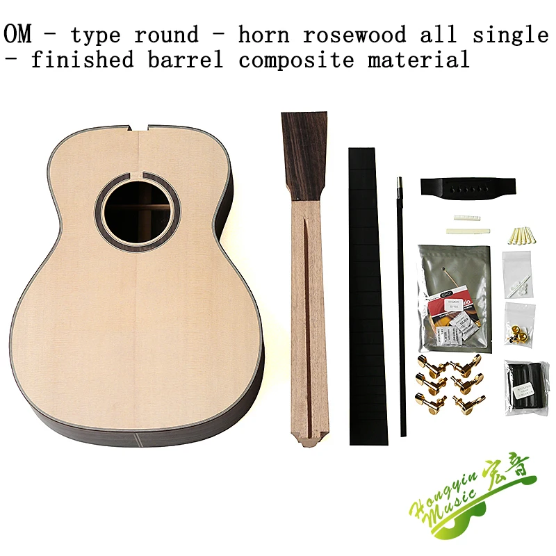 ביצוע גיטרה חומר להגדיר רוז ווד האחורי בצד מלא עץ אשוח מלא עץ הובנה סקייט אצבעות גשר