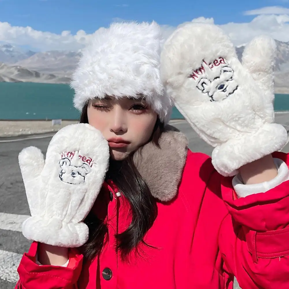 אי-פילינג הביצוע בסדר החורף אצבעות כפפות חמות עבור ילדה