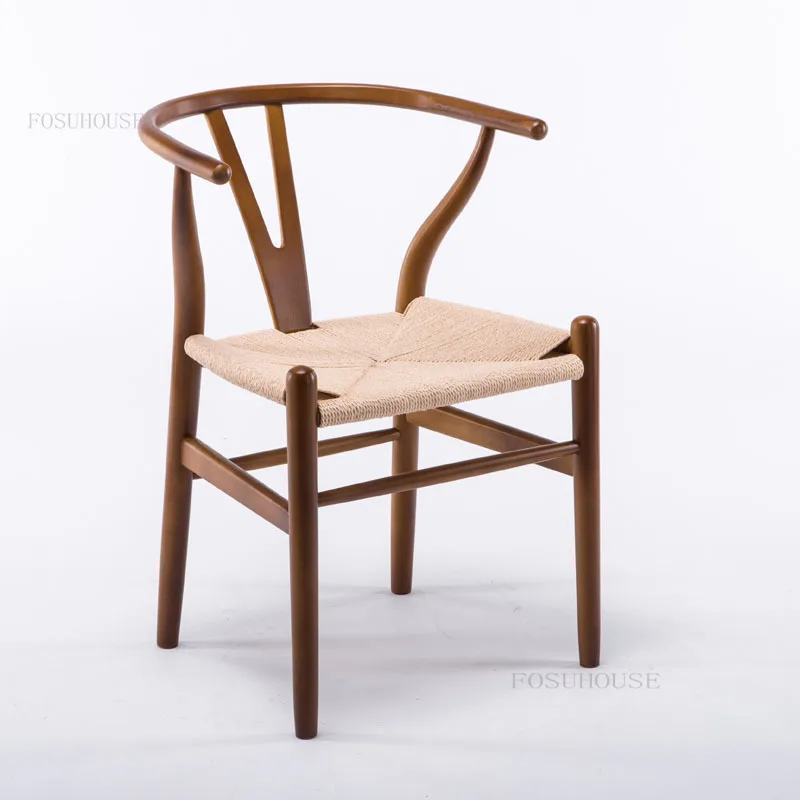 מודרנית אוכל עץ מלא כסאות ריהוט חדר האוכל כורסה נורדי מעצב יצירתי משק הבית Sillas Comedor רהיטים