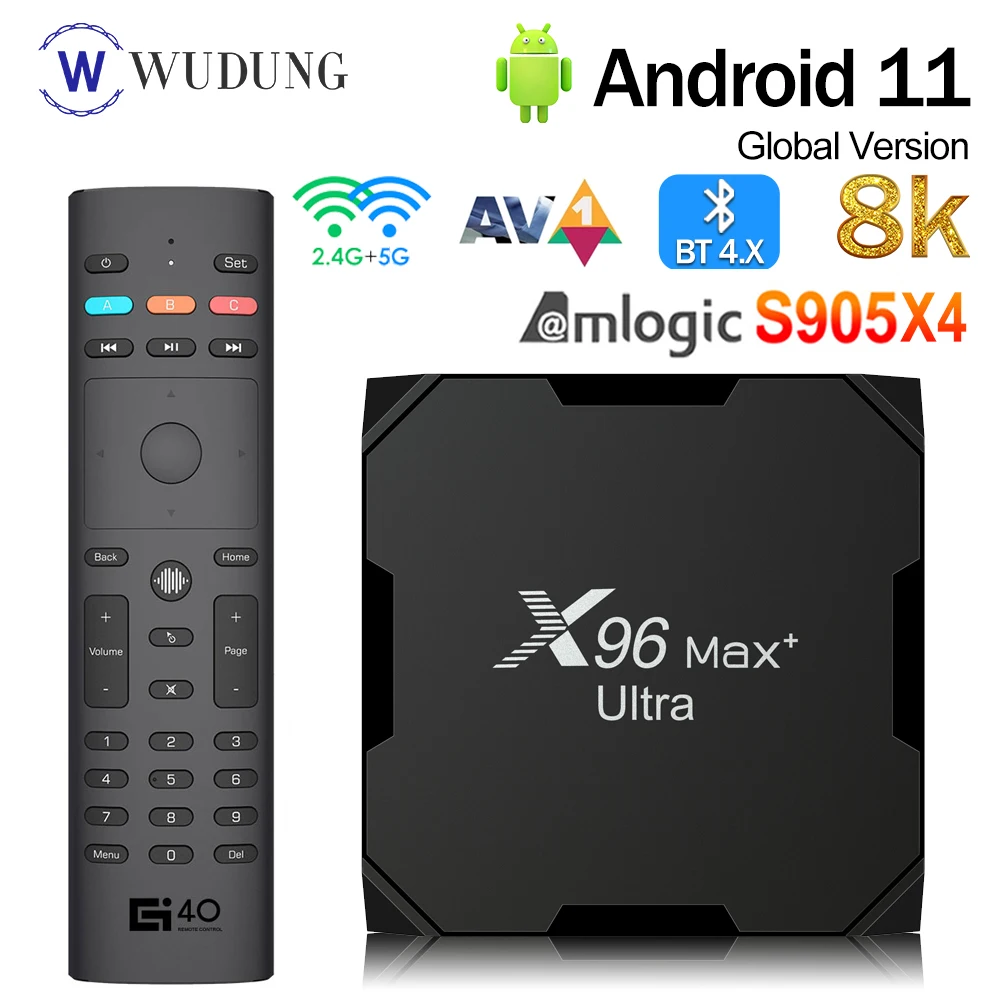 מקורי X96 מקס פלוס אולטרה Android11 הטלוויזיה Box Amlogic S905X4 4G 32G/64G 2.4 G&5.0 G Dual WIFI USB3.0 8K HD הממיר PK X96 מקס+