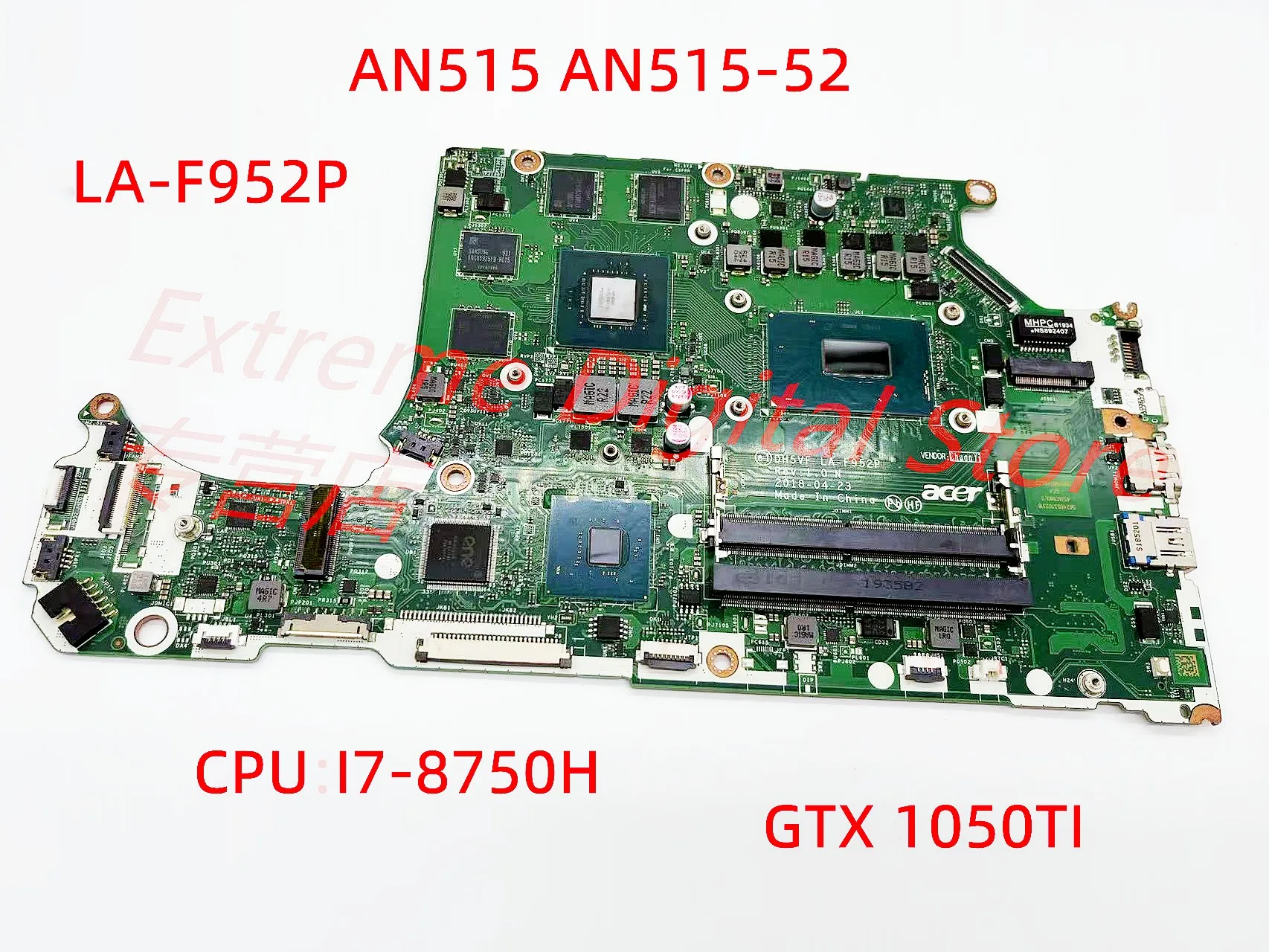 עבור ACER AN515-52 AN515 מחברת האם DH5VF לה-F952P מעבד i7-8750H GPU GTX1050TI DDR4 RAM 100% נבדקו באופן מלא