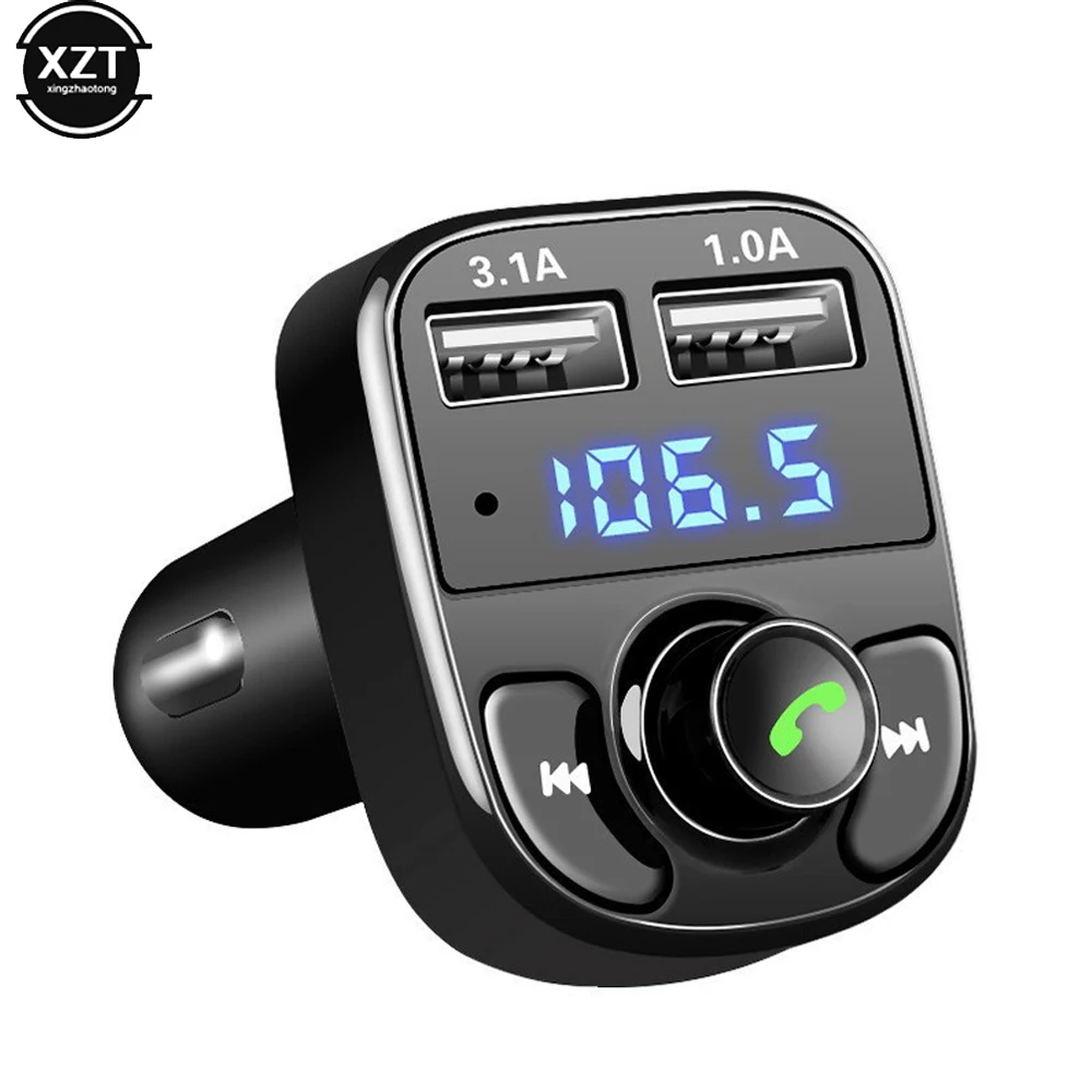 רכב Bluetooth תואם - מוסיקה מתאם FM מקלט ערכת רכב MP3 אודיו נגן דיבורית 3.1 USB מהיר מטען רכב Acc