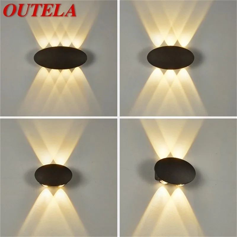 OUTELA LED מנורת קיר מודרני אור חיצונית יצירתי מנורות קיר עמיד למים מתקן הביתה המסדרון.