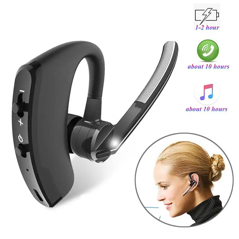 V8 אוזניות אלחוטיות סטריאו מיקרופון אוזניות דיבורית שיחה אוזניות עם מיקרופון עבור טלפונים סלולריים אנדרואיד iOS