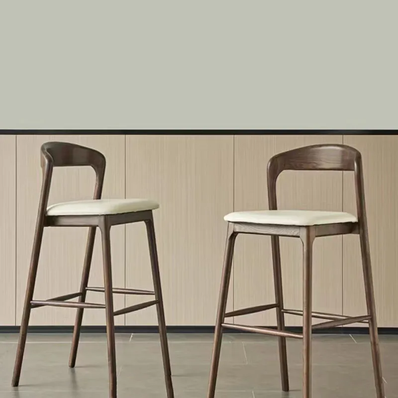 המשרד נורדי כסאות אוכל עיצוב מינימליסטי גבוהה מעץ, כסאות אוכל מטבח מודרני Juegos De Comedor הסלון רהיטים