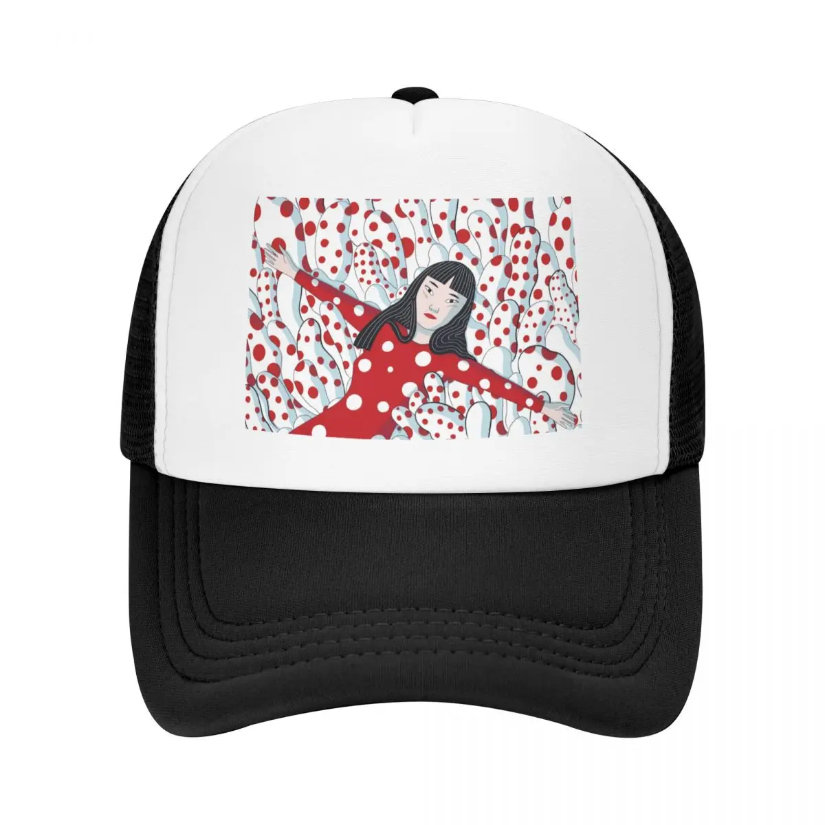אישית Yayoi קסומה אמנות מופשטת כובע בייסבול עבור נשים גברים לנשימה כובע נהג המשאית ספורט Snapback כובעי קיץ, כובעי